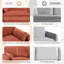 Canapé moelleux moderne de 89 po avec coussin rembourré, canapé en chenille avec 2 coussins bien rembourrés, canapé 3 places pour le salon, la chambre à coucher-63025019