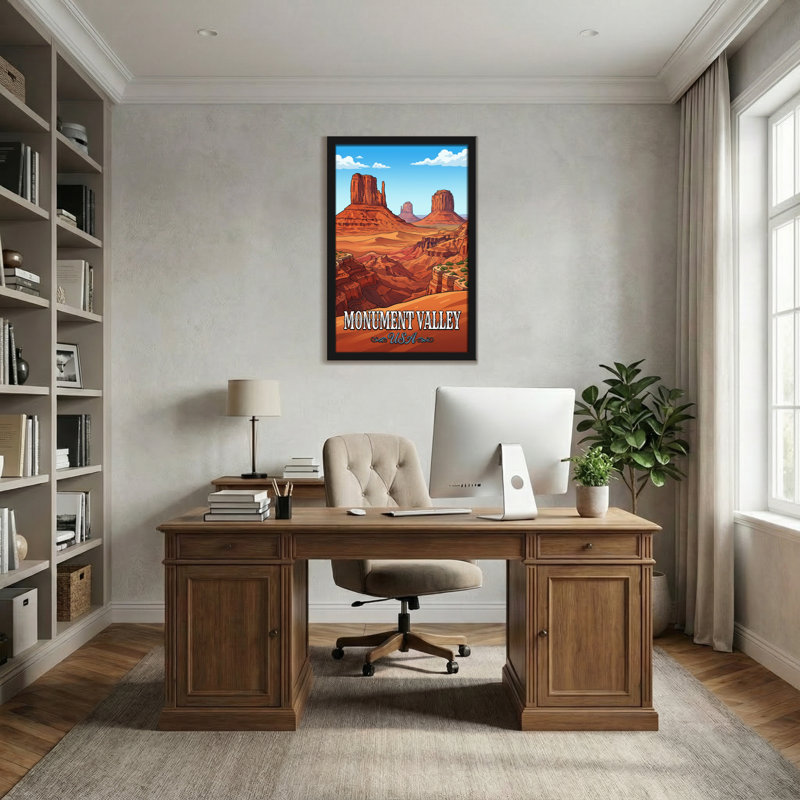 «Scenic & Cityscapes Monument Valley Usa Landscape», reproduction d'art, H 36 po x l 24 po