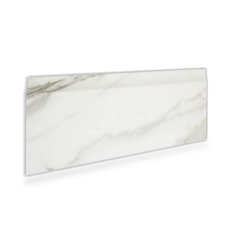 Calacatta Gold Honed 12 in. L Marble Specialty Trim