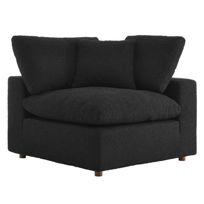 Modway Commix Down Filled Overstuffed Boucle Fabric Corner Chair