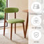 Ensemble de chaises de salle à manger rembourrées Modern 2 pièces avec dossier incurvé et structure en bois massif-400177119