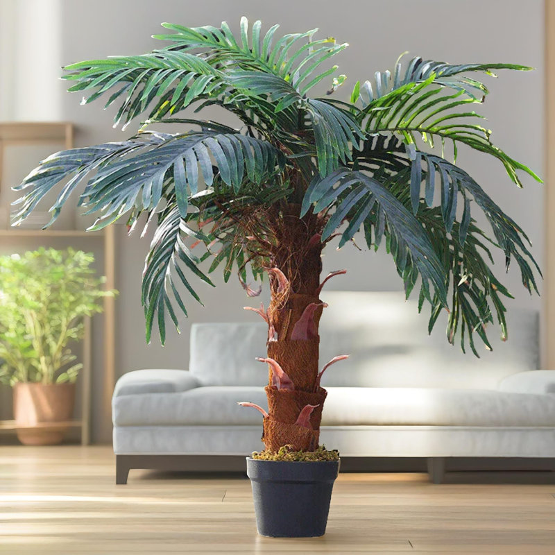 100cm Faux Palm Plant in Freestanding
