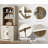 Laziza 5 Tier Bookcase With Barn Door,73.3" Tall Open Storage Bookshelf,Floor Standing Farmhouse Display Organizer With Drawer For Home Office,Living Room-114230610