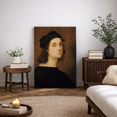 Raphael Renaissance Young Man Portrait Artwork, Classic Italian Painter Figure Pictures, Framed Canvas Giclee Print Wall Art