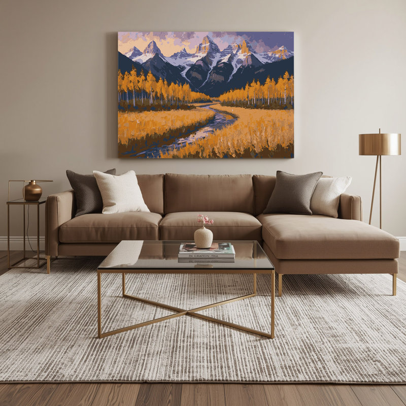 «USA State Idaho», art mural sur toile mauve, H 20 po x l 24 po