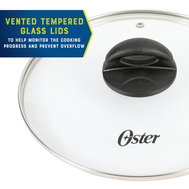 Oster 10 Piece Black Non-Stick Aluminum Cookware Set