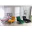 Canapé moderne avec pieds en acrylique et chaise longue-105791133
