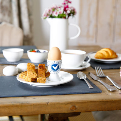 KitchenCraft Traditional Blue Hen Porcelain Egg Cups