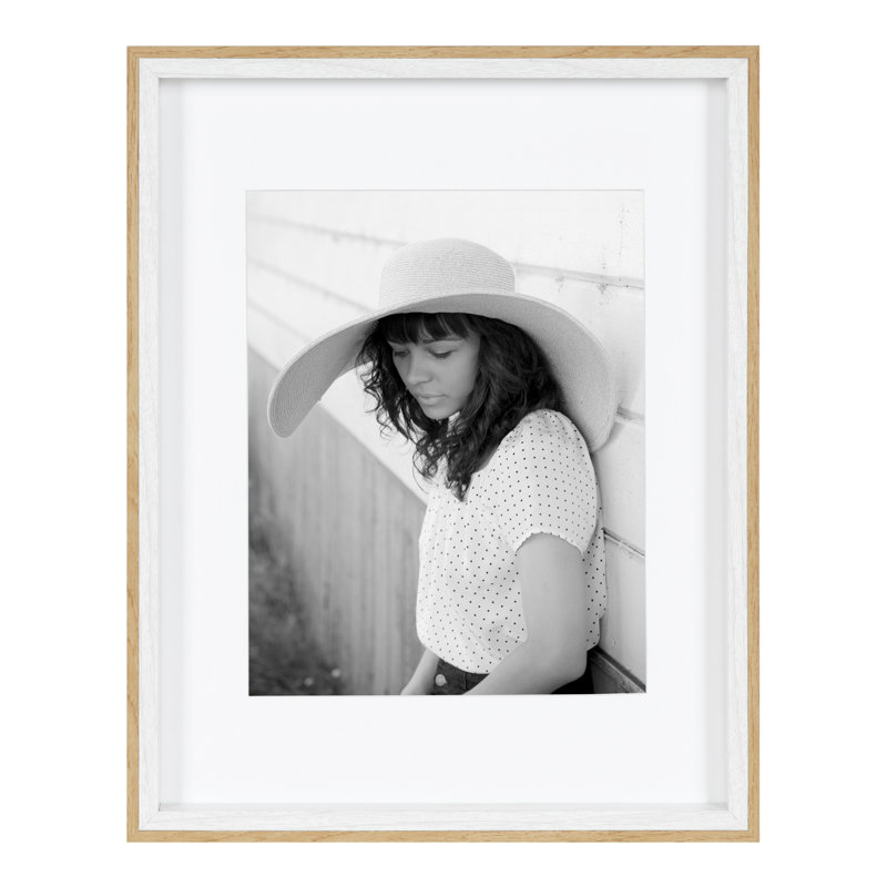 Develin Matte Picture Frame with Mat, 8" W x 10" H, Natural