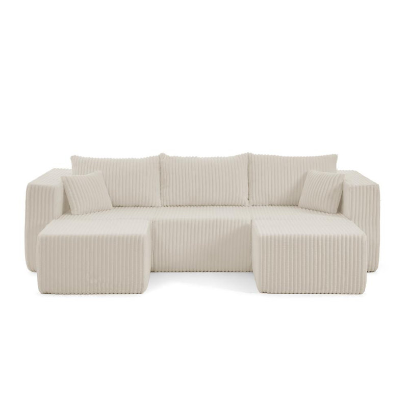 Boneless Modular Sectional Sofa (Brown), Beige