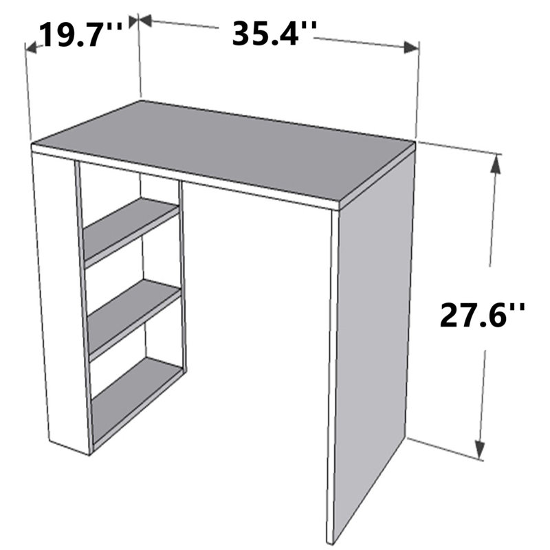 Bureau d'écriture avec tablettes