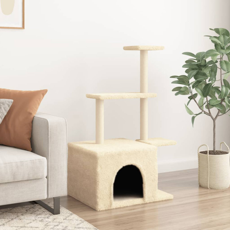 110 cm H Cat Tree / Condo, Cream