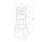 Gretchen Swivel Bar Stool in Black/Leather (Set of 2), 43.84'' H X 15.8'' W X 15.8'' D