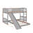 Twin Loft Bed With Slide And Ladder-1874897064