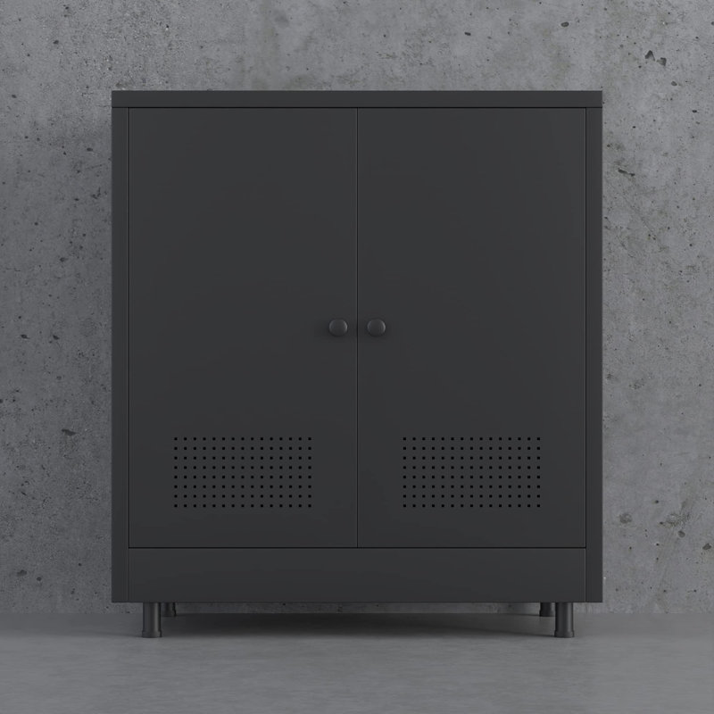 Armoire de rangement en métal, Noir