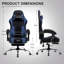 LUCKRACER Adjustable Reclining Ergonomic Swiveling PC & Racing Game Chair with Footrest-129584377-113244922