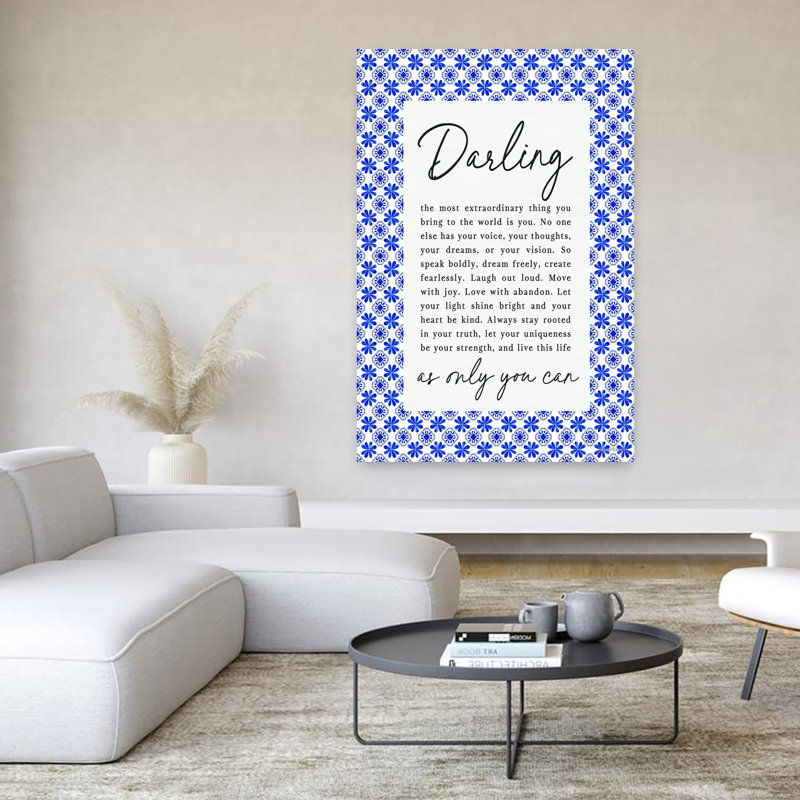 Darling Modern Abstract Wall Art, 60" H x 40" W