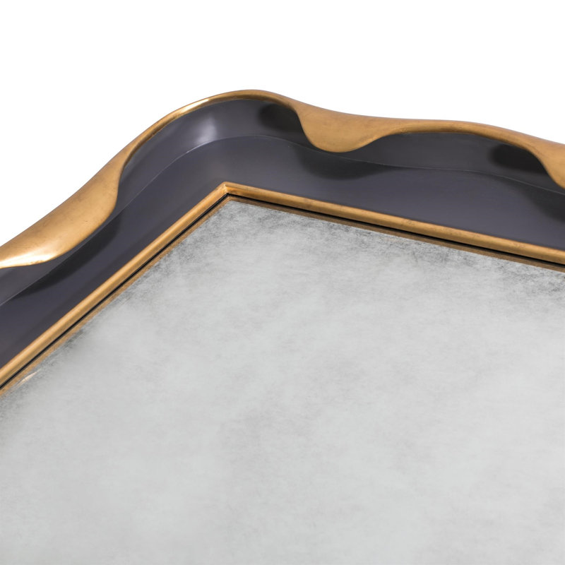Venus Leaning Mirror, Gray/Gold