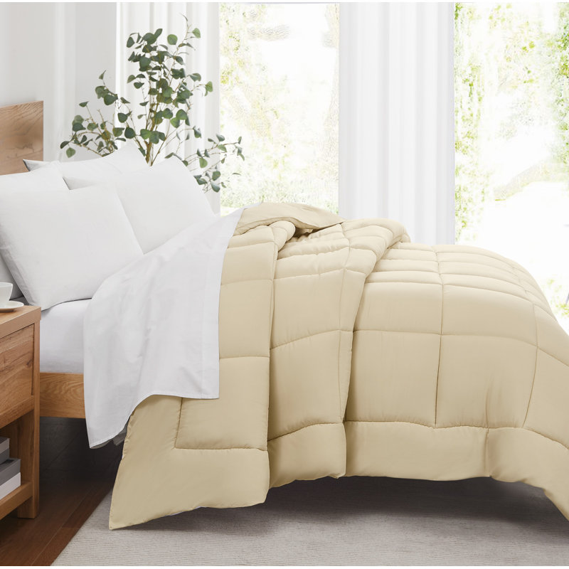 London Fog Ultra Soft Down Alternative Comforter, Queen, Khaki