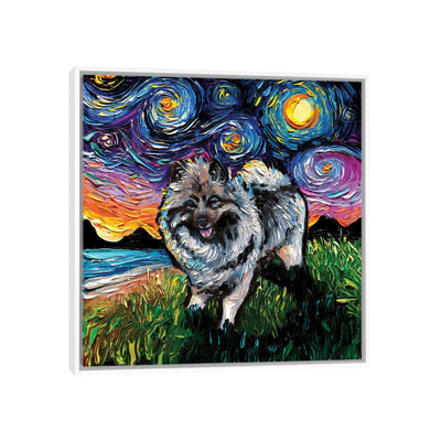 « Keeshond Night » par aja Trèves, reproduction d’art
