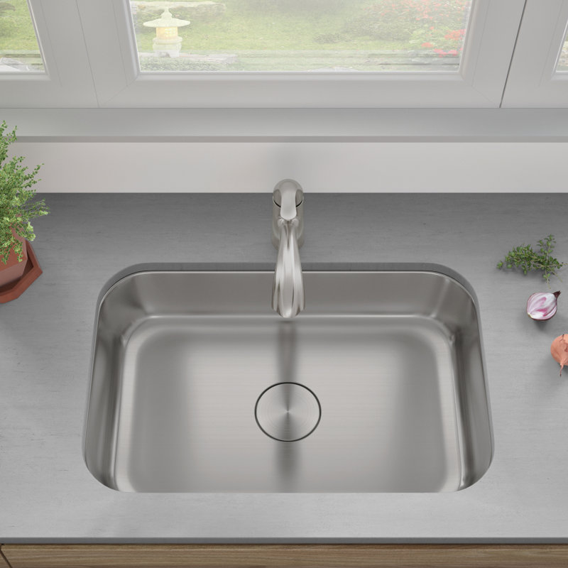Évier de cuisine encastrable L 27 po x l 18 po avec crépine