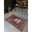 Tapis décoratif moderne à motif texturé «No Drama» à motif écrit bordeaux-405399321