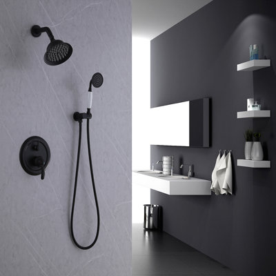 Pressure-Balanced Complete Shower System With Rough-in Valve