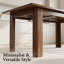 Table de salle à manger extensible en bois - Solution compacte pour les maisons modernes-973341555