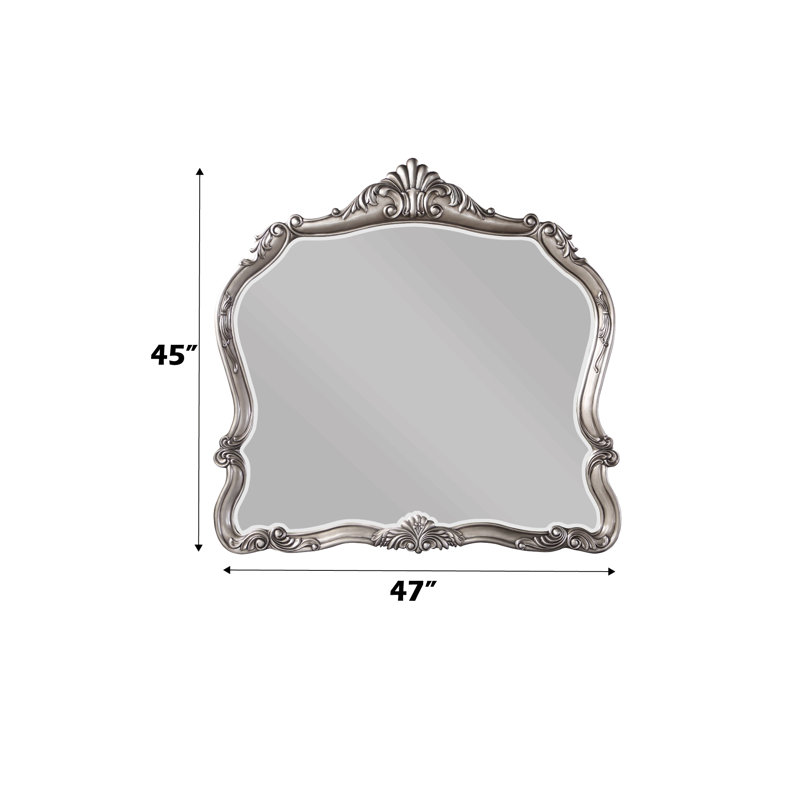 Miroir antique à finition platine