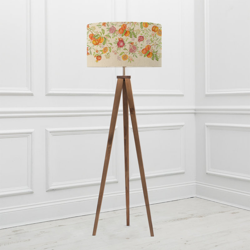 Aratus 158cm Brushed Tripod Floor Lamp, Orange