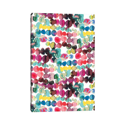 " Ink Bleeding Dots Multi " by Ninola Design Painting Print
