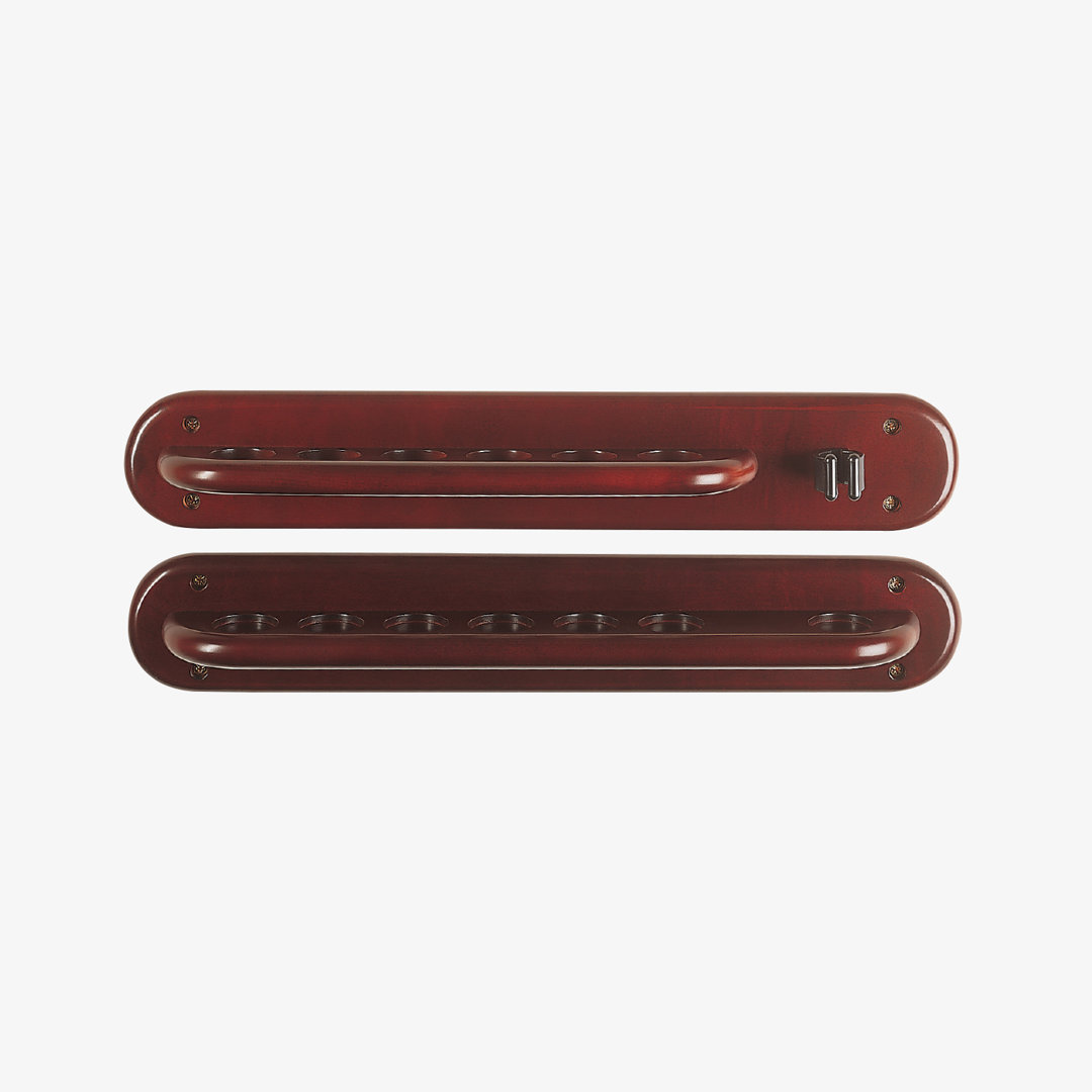 American Heritage 6-Cue Roman Wall Rack – Compact Pool Cue Storage with Bridge Holder American Heritage