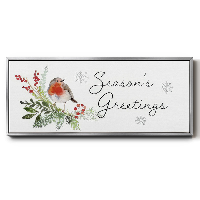 Winter Visitor Collection D- Framed Canvas, 20" H x 50" W
