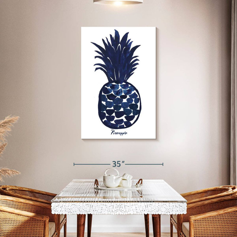 Yarlin Indigo Pineapple, 45" H x 30" W