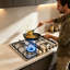 Cuisinière à gaz en acier inoxydable