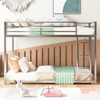 Low Bunk Twin Over Metal Bed With , Silver - Protected And Consistent For Enhanced Outcomes