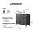 Gylys 36" Gray Modern Free-standing 2-Door & 2-Drawer Single Bathroom Vanity Set
