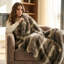Alaskan Hawk Knitted Throw Blanket-89558079