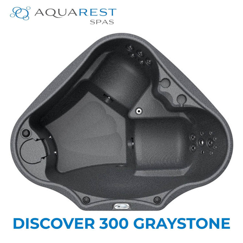 AquaRest Discover AR300 Premium 2-Person 20-Jet Oval Plug & Play Hot Tub with Ozonator, LED Waterfall and Stainless Steel Heater