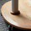 Table d'appoint rectangulaire en bois massif Burlywood+White+acier laminé à froid