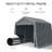 Heavy Duty Dark Gray Carport, 9' X 8', With Pe Cover And Ground Stakes For Motorcycle Garden Tools Storage 8' Carport Tent, - Stakes, Bikes