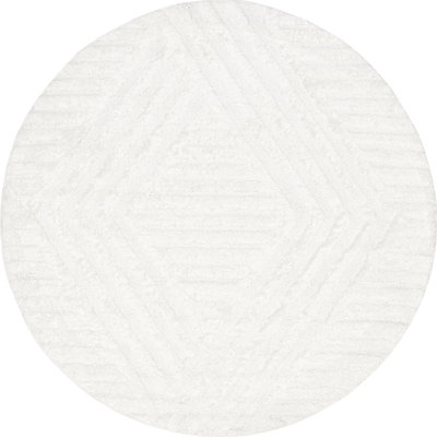 Geometric Shag Tassel Area Rug