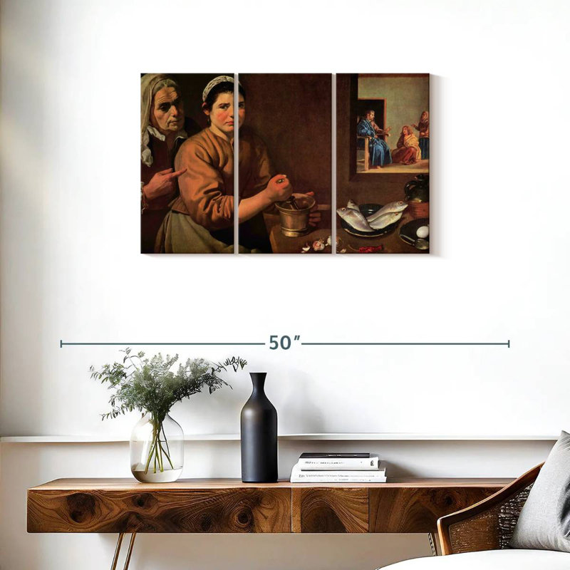 Christ dans la maison de Marie-Marthe, H 20 po x l 33 po