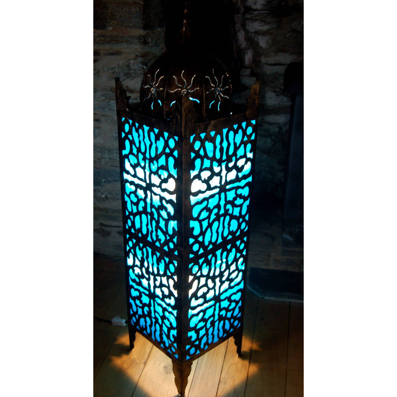 Etrella 100cm Column Floor Lamp, Blue