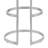 Kayisha Swivel Stainless Steel Metal Counter Height Bar Stool with Gray Faux Leather Seat-1793898906-1793898907