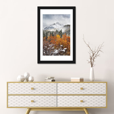 Mont Sneffels, tempête de neige d'automne - montagnes de San Juan au Colorado, paysage enneigé - impression d'art mural - papier d'art encadré
