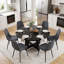 Ensemble de salle à manger 7 pièces avec chaises rembourrées-131269748-131269750-131269751