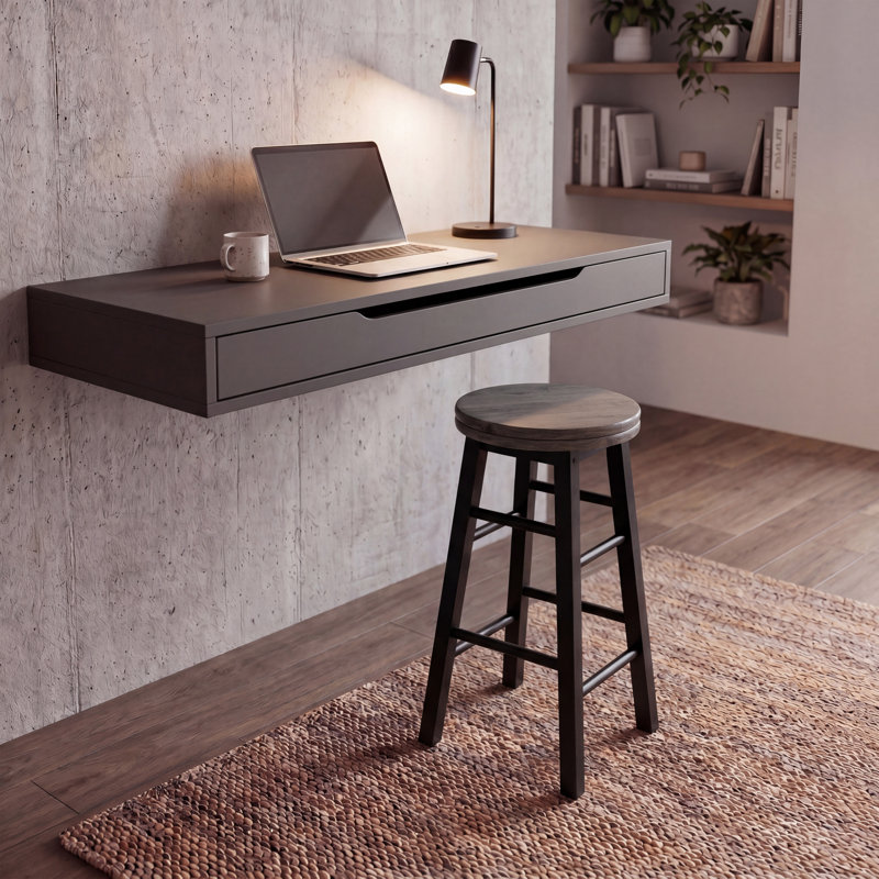 Swivel Bar Stool, Black / Black