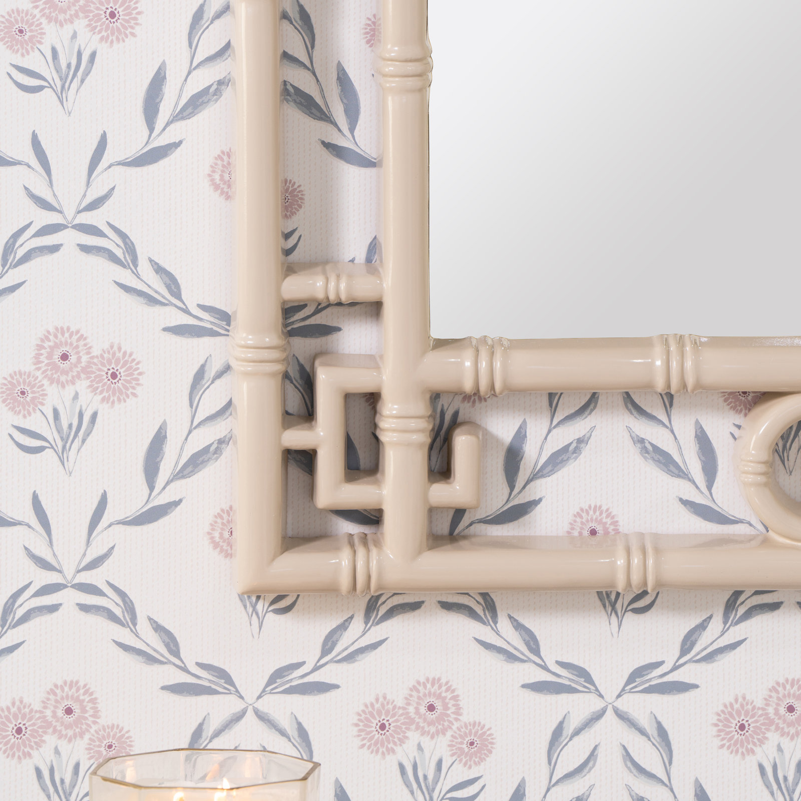 28" Accent Mirror, Natural Linen