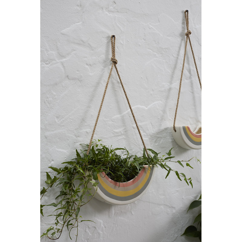 Gwinner Ceramic Hanging Planter, 24" H x 11.25" W x 2.75" D